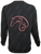 Tribal Horse Black Crewneck Sweatshirt - Hot Pink Stitching