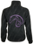 Tribal Horse Black Fleece Jacket - Purple Stitching