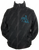 Reining Horse Black Fleece Jacket - Blue Stitching