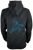 Barrel Horse Black Hoodie - Blue Stitching