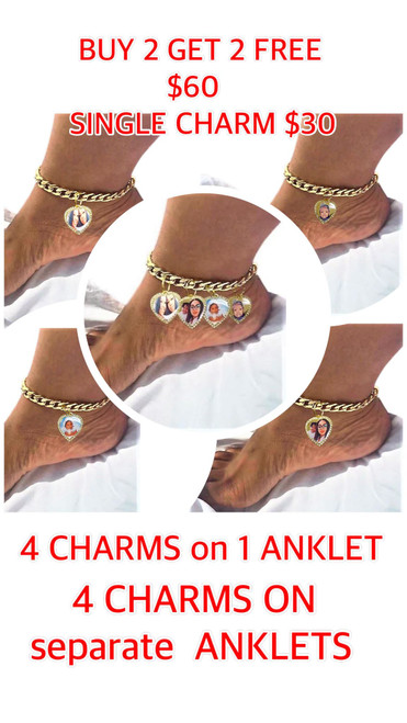 ANKLETS/BRACLETS  RHINESTONE OR PLAIN  HEARTS BUY 2 GET 2 FREE($60) 1 FOR $30