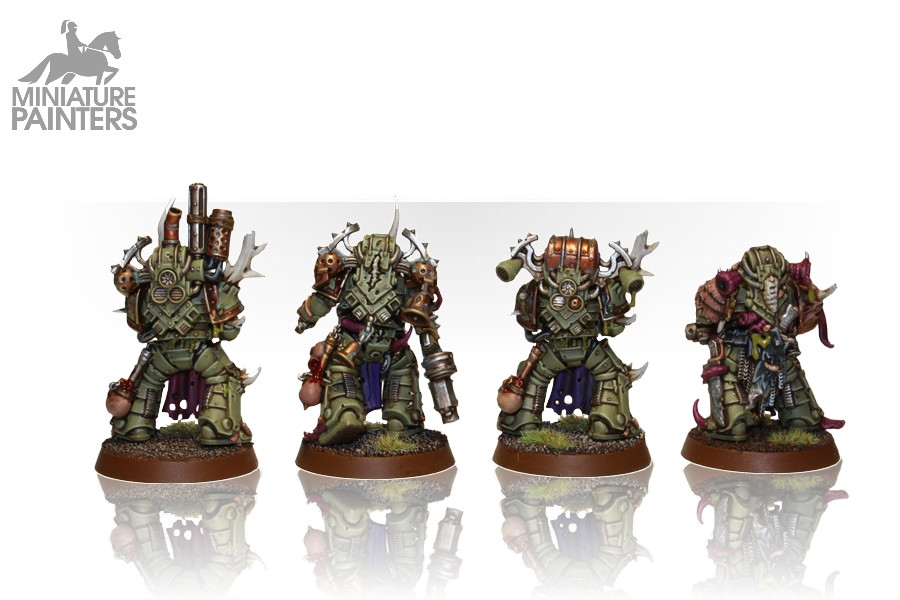 DEATH GUARD PLAGUE MARINES (x7) - MINIATURE PAINTERS