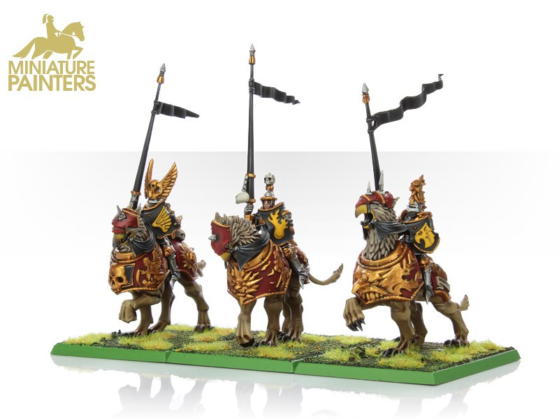 3x Demigryph Knights Games Workshop – Peints, Pour Warhammer Empire / Old World
