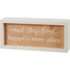 Decorative Inset Wedding Wooden Box Sign  - And They Lived Happily Ever After 8.5 Inch from Primitives by Kathy
