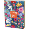 Colorful Flowers & Bird Print Design Journal Notebook - Choose Joy (160 Lined Pages) from Primitives by Kathy