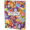 Double Sided Journal Notebook - Do Your Think & Follow Your Your Path - Colorful Floral Print Design from Primitives by Kathy