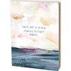 Double Sided Journal Notebook - Each Day A New Chance To Start Again - Watercolor Landscape Design from Primitives by Kathy