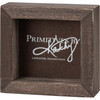 Humorous Decorative Wooden Box Sign Laundry Room Decor - Irony Is Opposite Of Wrinkly 3.5 Inch from Primitives by Kathy