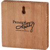 Decorative Wooden Block Sign - Farmhouse Sheep Wearing Christmas Bell 4x4 from Primitives by Kathy