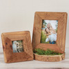 Decorative Photo Picture Frame - Square Rustic Wood Design (Holds 2x2 Photo) from Primitives by Kathy