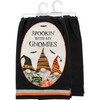 Cotton Kitchen Dish Towel With Stitched Art Panel - Spookin' With My Gnomies 28x28 from Primitives by Kathy