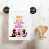 Dog Lover Cotton Kitchen Dish Towel - Trick Or Treat - Just Treats - 3 Dogs In Costumer from Primitives by Kathy