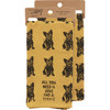 Dog Lover Cotton Kitchen Dish Towel - All You Need Is Love And A Yorkie 20x26 from Primitives by Kathy