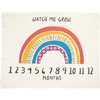 Cotton Baby Milestone Blanket - Watch Me Grow -Colorful Rainbow Design 42x36 from Primitives by Kathy