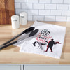 Grilling Themed - Real Men Play With Fire - Cotton Kitchen Dish Towel 28x28 from Primitives by Kathy