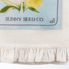 Cotton Kitchen Dish Towel  - Colorful Zinnia Flower - Sunny Seed Co. - Stitched Art Panel from Primitives by Kathy