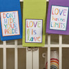 Rainbow Pride Themed Cotton Kitchen Dish Towel - Love Has No Limits 20x28 from Primitives by Kathy