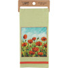 Cotton Kitchen Dish Towel - Colorful Red Spring Poppies Flowers 20x28 from Primitives by Kathy