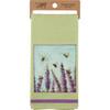 Cotton Kitchen Dish Towel - Lavender Flowers & Bumblebees Design 20x28 from Primitives by Kathy