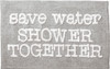 Save Water Shower Together Cotton Bath Mat Rug 32x20 from Primitives by Kathy