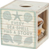 Every Sea Shell Has A Story Decorative Seashell Holder Keepsake Box from Primitives by Kathy