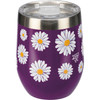 Mama Needs Some Wine Purple Daisy Flowers Stainless Steel Tumbler Thermos 12 Oz from Primitives by Kathy