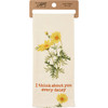 I Think About You Every Daisy Embroidered Cotton Kitchen Dish Towel 18x28 from Primitives by Kathy