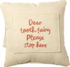 Pink Tooth Fairy Please Stop Here Decorative Cotton Throw Pillow With Pocket 5x5 from Primitives by Kathy