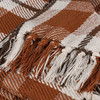 Cotton Throw Blanket - Fall Colors Orange Plaid With Fringe Accents - 50x60 from Primitives by Kathy