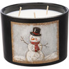 3 Wick Jar Candle - Snowman In Top Hat (Sugar Cookie Scent) 14 Oz from Primitives by Kathy