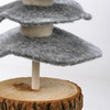 Set of 2 Layered Felt Tree Figurines - Wooden Base - Gray from Primitives by Kathy