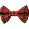 Set of 3 Large Pet Dog Bow Ties Apparel - Christmas Plaid Colors 5.5 Inch x 3.5 Inch from Primitives by Kathy