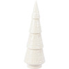 Set of 3 Decorative White Winter Ceramic Tree Figurines from Primitives by Kathy