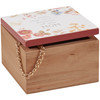 Decorative Wooden Keepsake Hinged Box - I Love Because Of You Mom - Butterfly & Flowers Design 4x4 from Primitives by Kathy
