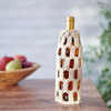 Checkerboard Macrame Cotton Wine Bottle Holder from Primitives by Kathy
