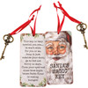 Hanging Christmas Ornament - Santa's Magic Key - Vintage Santa Face Design 3x6 from Primitives by Kathy