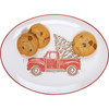 Stoneware Holiday Platter - Red Christmas Tree Truck 12.5 In x 9 In from Primitives by Kathy