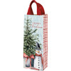 Double Sided Wine Gift Tote Bag - Merry Christmas - Snowman & Presents from Primitives by Kathy