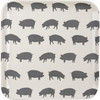 Farmhouse Themed White & Gray Stoneware Tray - Pigs 8x8 from Primitives by Kathy