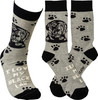 Dog Lover I Love My Black Lab Colorfully Printed Cotton Socks from Primitives by Kathy