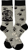 Dog Lover I Love My Black Lab Colorfully Printed Cotton Socks from Primitives by Kathy