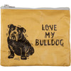 Dog Lover Double Sided Zipper Wallet - Love My Bulldog - 5.25 In x 4.25 In from Primitives by Kathy