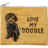 Dog Lover Double Sided Zipper Wallet - Love My Doodle - 5.25 In x 4.25 In from Primitives by Kathy