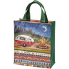 Double Sided Reuseable Shopping Market Tote Bag - Life Is Better By A Campfire - Colorful Camper & Campfire Design from Primitives by Kathy