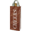 Double Sided Wine Bottle Tote Bag - Cheers - Brown from Primitives by Kathy