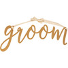 Decorative Metal Hanging Decor Sign - Wedding Groom Themed - 12.5 Inch from Primitives by Kathy