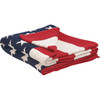 Double Sided Cotton Throw Blanket - Red White & Blue American Flag Design 50 In x 60 In from Primitives by Kathy