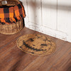 Decorative Pumpkin Shaped Entryway Door Mat Rug - Jack O'Lantern 24x18 from Primitives by Kathy