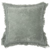 Decorative Green Throw Pillow - Velvet Lace 15x15 Cottage Collection from Primitives by Kathy