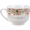 Stoneware Coffee - There Is No Place Like Home - Watercolor Floral Design 20 Oz from Primitives by Kathy